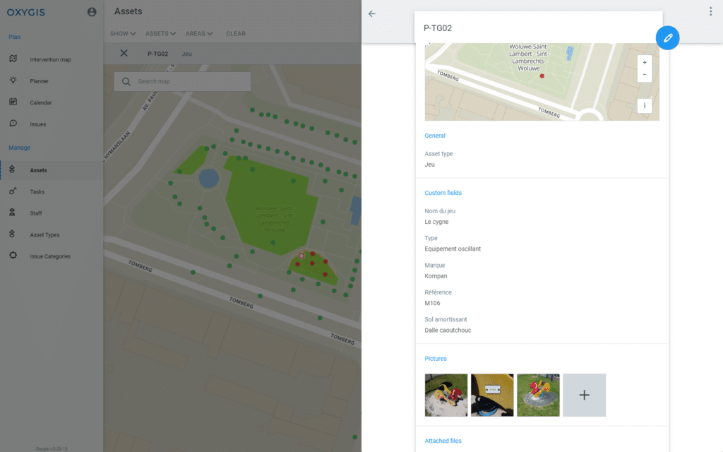 Management of playground maintenance with Oxygis software in Woluwe-Saint-Lambert